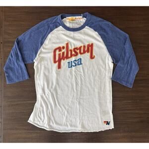 Aviator Nation Gibson Collab T Shirt Mens Unisex Women Medium Baseball Tee